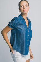 Load image into Gallery viewer, Remi Ruffle Top in Denim
