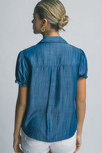 Load image into Gallery viewer, Remi Ruffle Top in Denim
