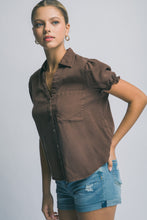 Load image into Gallery viewer, Remi Ruffle Top in Brown
