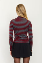 Load image into Gallery viewer, Alix Stripe Top in Burgundy
