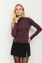 Load image into Gallery viewer, Alix Stripe Top in Burgundy
