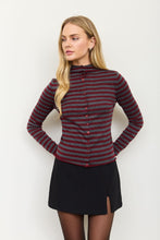 Load image into Gallery viewer, Alix Stripe Top in Burgundy
