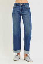 Load image into Gallery viewer, Moe Mid Rise Ankle Straight Cuffed Jean
