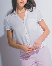 Load image into Gallery viewer, Remi Ruffle Top in White
