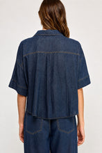 Load image into Gallery viewer, Coasta Short Sleeve Button Up In Denim
