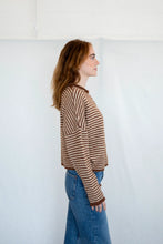 Load image into Gallery viewer, Hug Me Cardigan in Striped Brown
