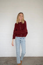 Load image into Gallery viewer, Hug Me Cardigan in Wine
