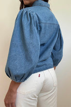 Load image into Gallery viewer, Demi Denim Puff Sleeve Top
