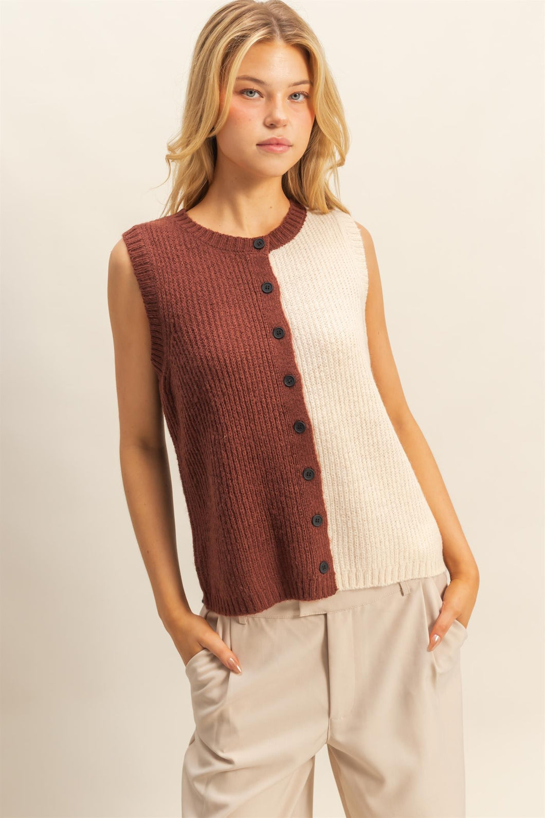 Clyde Color Block Sweater Vest