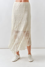 Load image into Gallery viewer, Hold On Lace Midi Skirt in Cream
