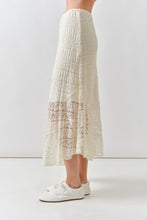 Load image into Gallery viewer, Hold On Lace Midi Skirt in Cream

