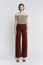 Load image into Gallery viewer, Deep Burgundy Wide Leg Denim
