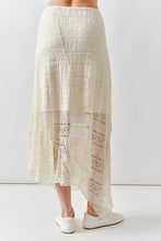 Load image into Gallery viewer, Hold On Lace Midi Skirt in Cream
