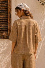 Load image into Gallery viewer, Coasta Short Sleeve Button Up in Light Brown

